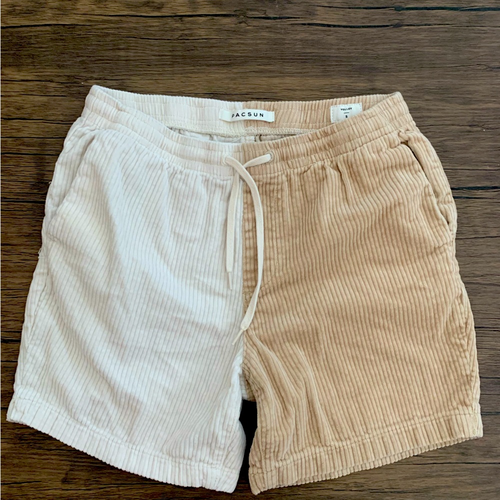 PacSun corduroy color block shorts size small
